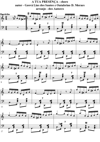 11 Partitura - A Tua Presença - Acordeon