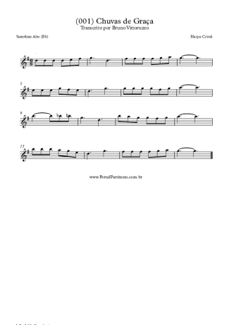 19727 Partitura - (001) Chuvas De Graça - Saxofone Alto (Eb)