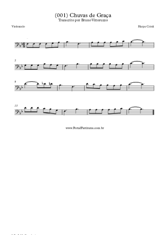 19733 Partitura - (001) Chuvas De Graça - Violoncelo