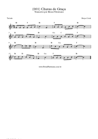 19728 Partitura - (001) Chuvas De Graça - Teclado