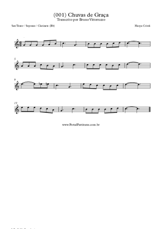 19726 Partitura - (001) Chuvas De Graça - Saxofone Tenor Soprano (Bb)