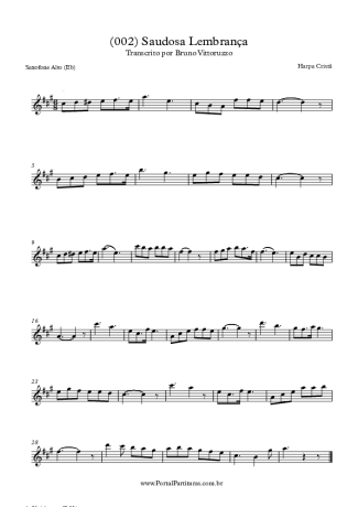 19738 Partitura - (002) Saudosa Lembrança - Saxofone Alto (Eb)