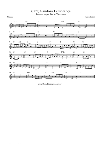 19739 Partitura - (002) Saudosa Lembrança - Teclado