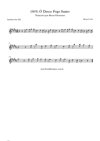 19772 Partitura - (005) Ó Desce Fogo Santo - Saxofone Alto (Eb)