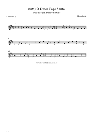 19768 Partitura - (005) Ó Desce Fogo Santo - Clarinete (C)