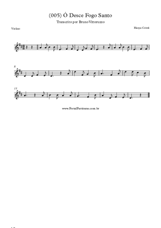 19777 Partitura - (005) Ó Desce Fogo Santo - Violino