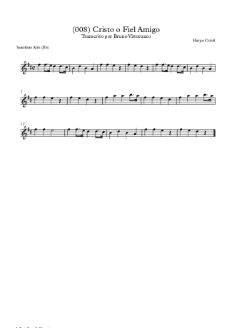 19807 Partitura - (008) Cristo O Fiel Amigo - Saxofone Alto (Eb)