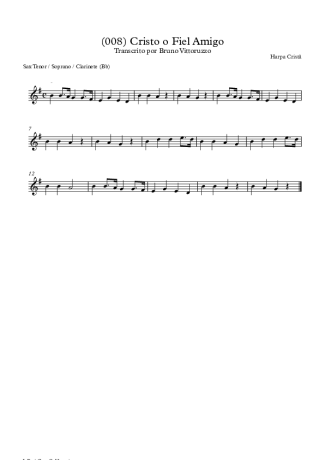 19806 Partitura - (008) Cristo O Fiel Amigo - Saxofone Tenor Soprano (Bb)