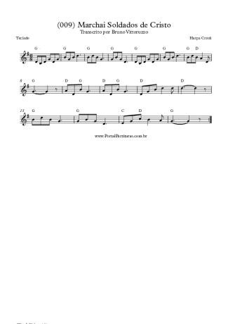 19819 Partitura - (009) Marchai Soldados De Cristo - Teclado
