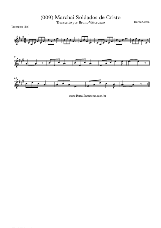 19821 Partitura - (009) Marchai Soldados De Cristo - Trompete