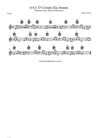 19844 Partitura - (011) Ó Cristão Eia Avante - Violão