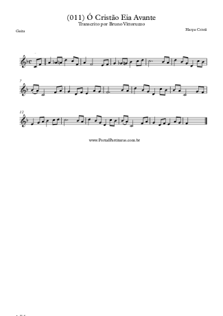 19838 Partitura - (011) Ó Cristão Eia Avante - Gaita
