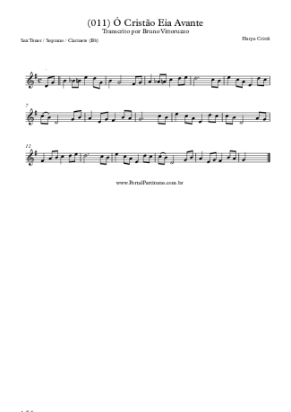 19839 Partitura - (011) Ó Cristão Eia Avante - Saxofone Tenor Soprano (Bb)