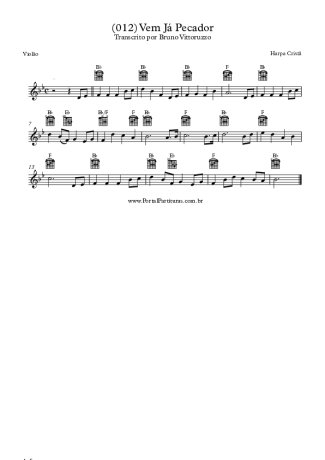 19855 Partitura - (012) Vem Já Pecador - Violão