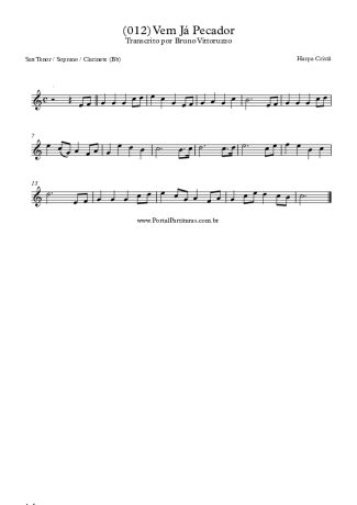 28361 Partitura - (012) Vem Já Pecador - Clarinete (Bb)