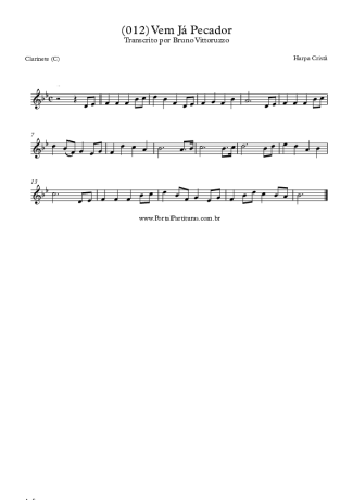 19847 Partitura - (012) Vem Já Pecador - Clarinete (C)