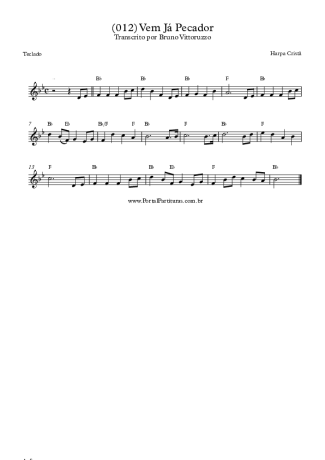 19852 Partitura - (012) Vem Já Pecador - Teclado