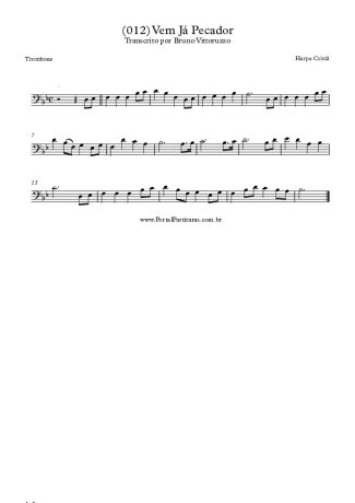 19853 Partitura - (012) Vem Já Pecador - Trombone