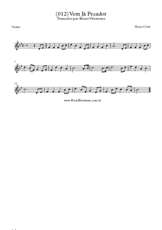 19856 Partitura - (012) Vem Já Pecador - Violino