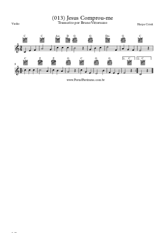 19866 Partitura - (013) Jesus Comprou-me - Violão