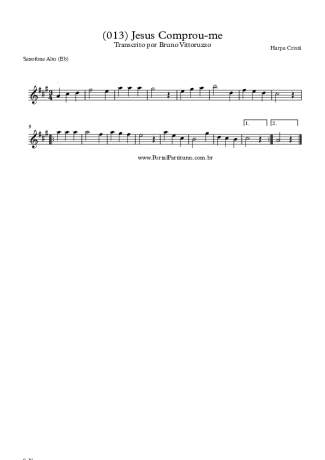 19862 Partitura - (013) Jesus Comprou-me - Saxofone Alto (Eb)