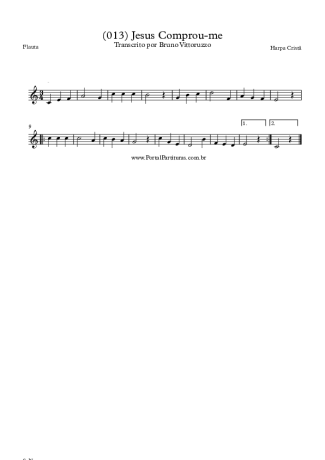 19859 Partitura - (013) Jesus Comprou-me - Flauta Transversal