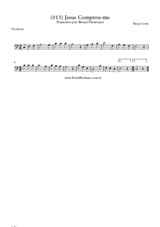 19864 Partitura - (013) Jesus Comprou-me - Trombone