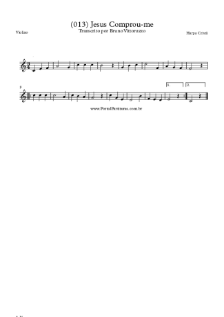 19867 Partitura - (013) Jesus Comprou-me - Violino