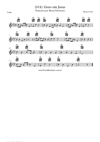 19877 Partitura - (014) Gozo Em Jesus - Violão