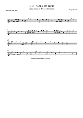 19873 Partitura - (014) Gozo Em Jesus - Saxofone Alto (Eb)