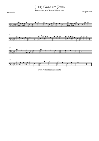 19879 Partitura - (014) Gozo Em Jesus - Violoncelo