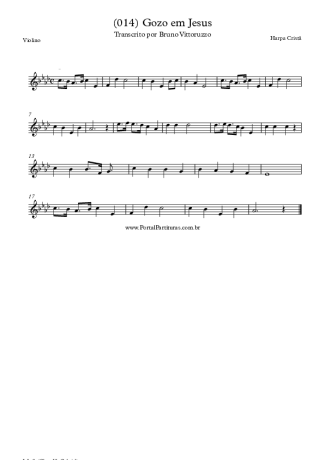 19878 Partitura - (014) Gozo Em Jesus - Violino