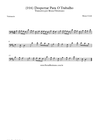 19901 Partitura - (016) Despertar Para O Trabalho - Violoncelo