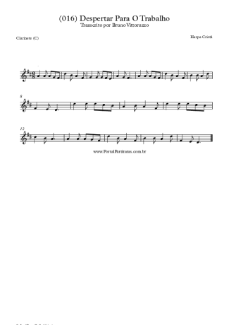 19891 Partitura - (016) Despertar Para O Trabalho - Clarinete (C)