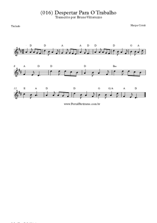 19896 Partitura - (016) Despertar Para O Trabalho - Teclado