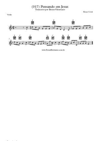 19910 Partitura - (017) Pensando Em Jesus - Violão