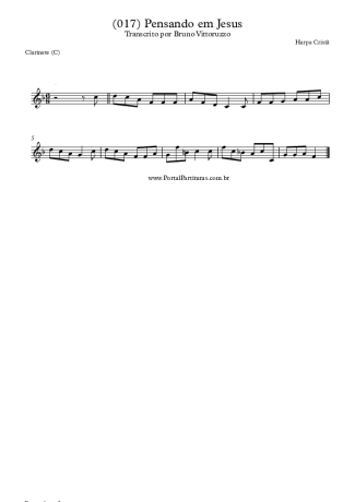 19902 Partitura - (017) Pensando Em Jesus - Clarinete (C)