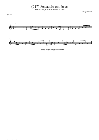 19911 Partitura - (017) Pensando Em Jesus - Violino