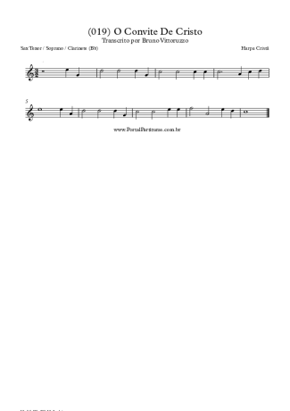 28368 Partitura - (019) O Convite De Cristo - Clarinete (Bb)