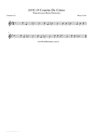 19924 Partitura - (019) O Convite De Cristo - Clarinete (C)