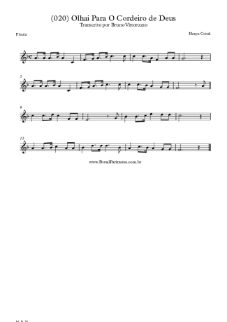 19936 Partitura - (020) Olhai Para O Cordeiro De Deus - Flauta Transversal