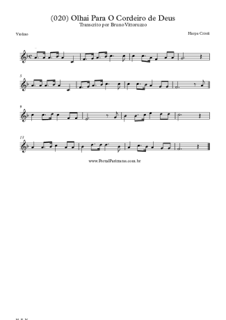 19952 Partitura - (020) Olhai Para O Cordeiro De Deus - Violino