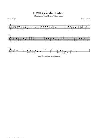 19965 Partitura - (022) Ceia Do Senhor - Clarinete (C)