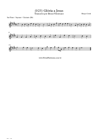 28372 Partitura - (023) Glória A Jesus - Clarinete (Bb)