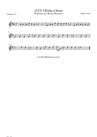 19976 Partitura - (023) Glória A Jesus - Clarinete (C)