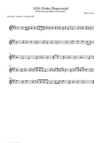 28373 Partitura - (024) Poder Pentecostal - Clarinete (Bb)