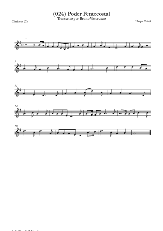 19994 Partitura - (024) Poder Pentecostal - Clarinete (C)
