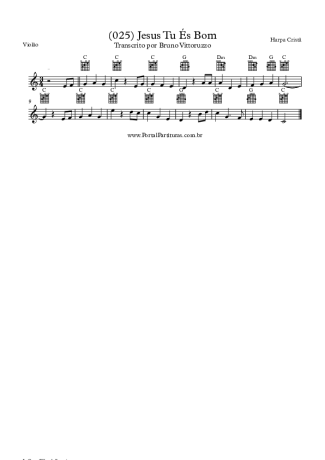 20013 Partitura - (025) Jesus Tu És Bom - Violão