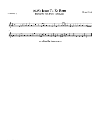 20005 Partitura - (025) Jesus Tu És Bom - Clarinete (C)