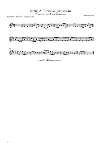 28375 Partitura - (026) A Formosa Jerusalém - Clarinete (Bb)